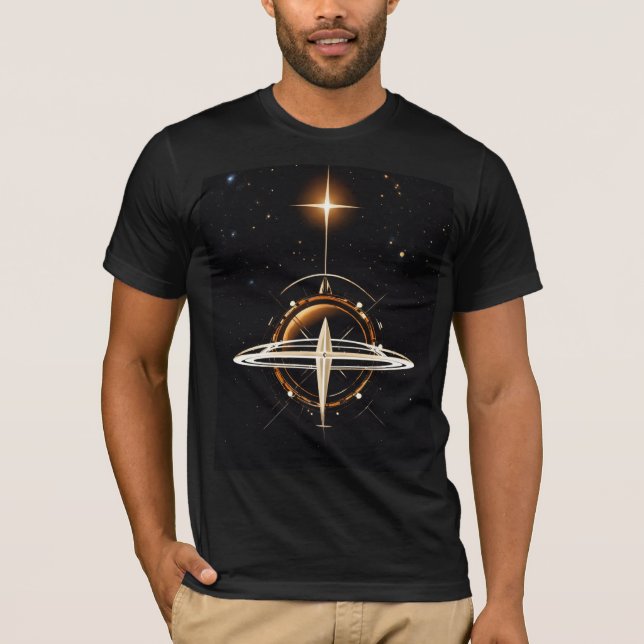Camiseta Nexo Celestial - Stargate Futurístico e Dyson Sphe (Frente)