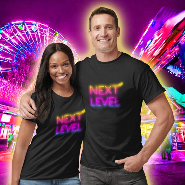 Camiseta Next Level Tahiti Sunset Neon Preto (Criador carregado)