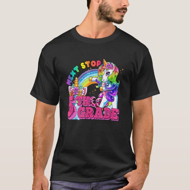 Camiseta Next stop 5th grade 4th grade Graduation Flossing  (Frente)