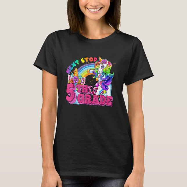 Camiseta Next stop 5th grade 4th grade Graduation Flossing  (Frente)