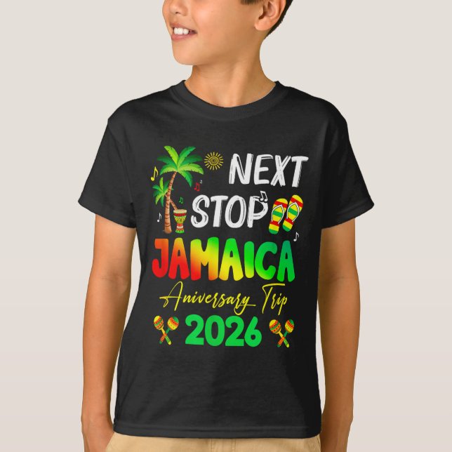 Camiseta Next Stop Jamaica 2026 Couples Anniversary Family  (Frente)