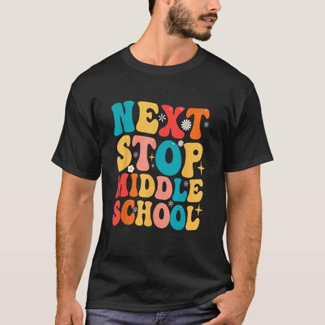 Camiseta Next Stop Middle School  Graduate 5th Grade Gradua (Frente)