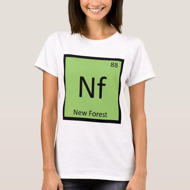 Camiseta Nf - Pônei da Nova Floresta Elemento Químico Caval (Frente)
