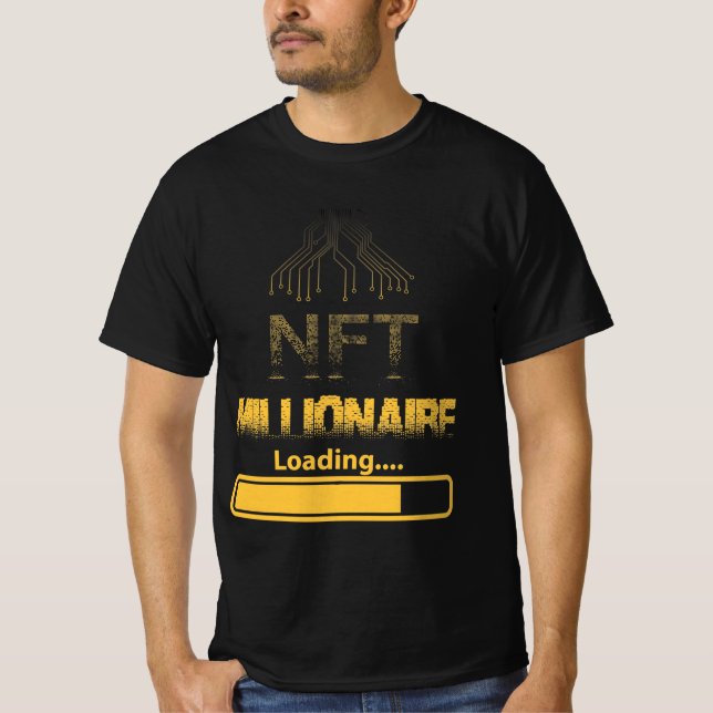 Camiseta NFT Millionaire Carregando a Riqueza Cripto e a Ca (Frente)