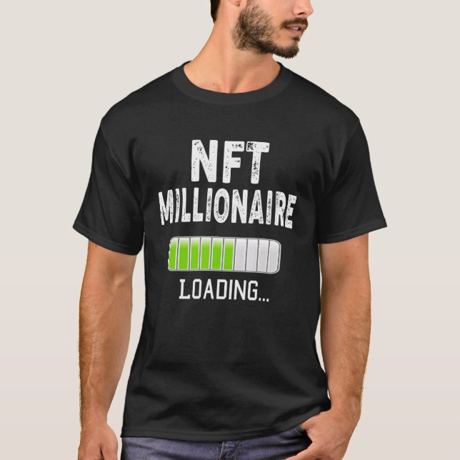 Camiseta NFT Millionaire Loading Please Wait Bitcoin Crypto (Frente)