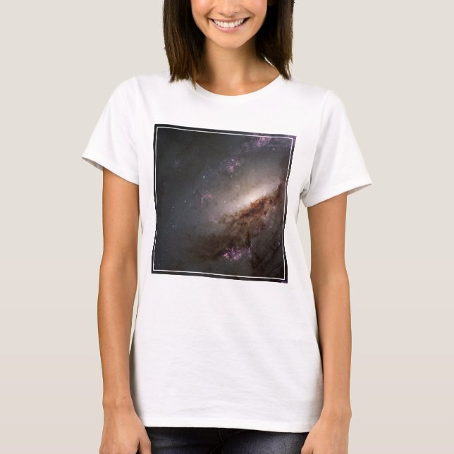 Camiseta Ngc 4258 Em Formação Estelar Intensa. (Frente)