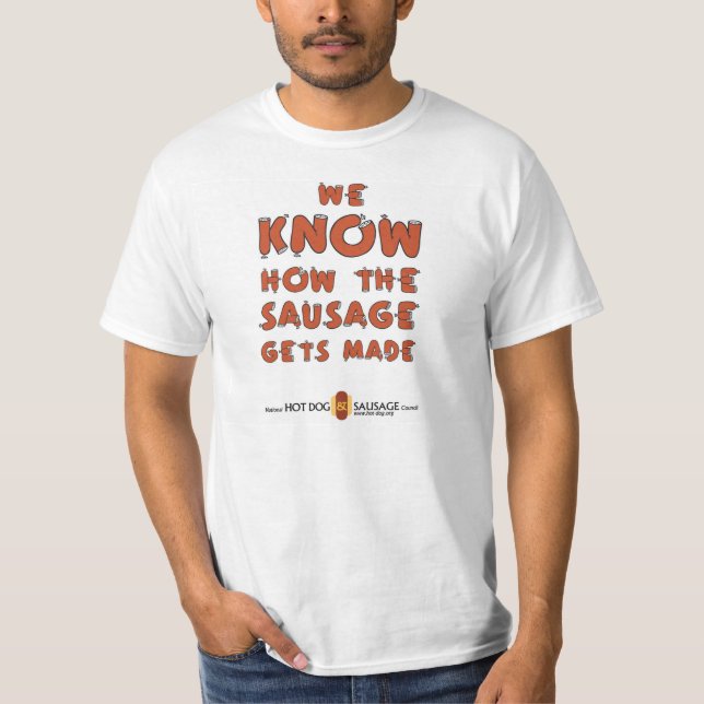 Camiseta NHDSC "nós sabemos a salsicha obtem" o t-shirt (Frente)