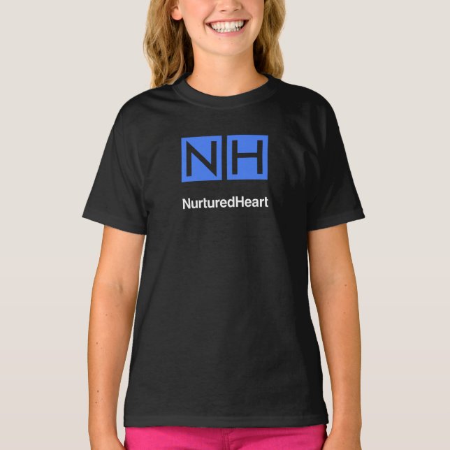 Camiseta NHI Kids Black Tshirt com logótipo (Frente)