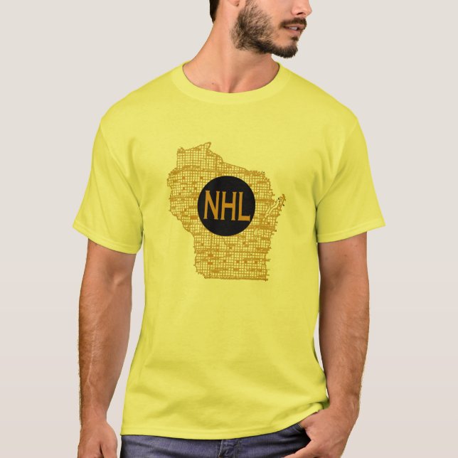 Camiseta NHL em Wisconsin (Frente)