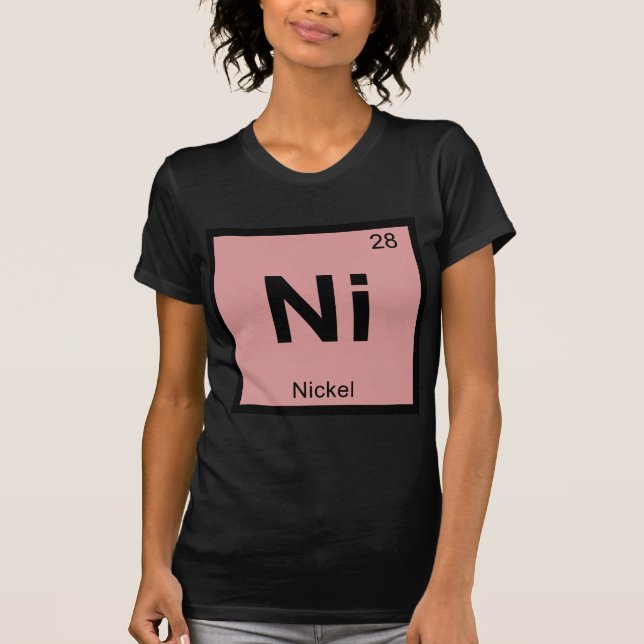 Camiseta Ni - Símbolo de Mesa periódica de química de níque (Frente)