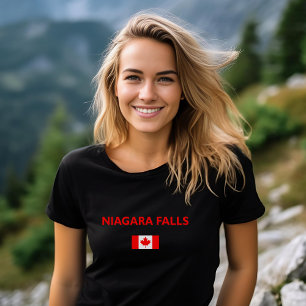 Camiseta Niágara Cai no Canadá - Sinalizador canadense - 