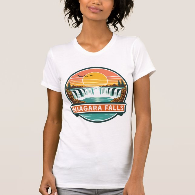 Camiseta niagara falls canada retro design  (Frente)