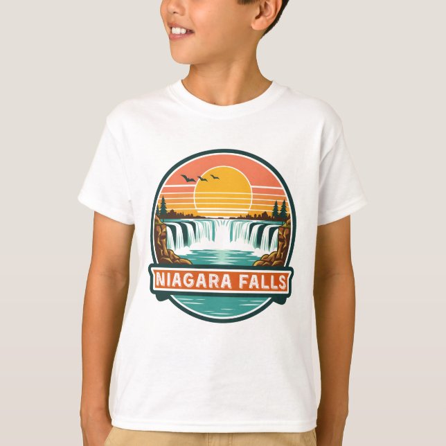 Camiseta niagara falls canada retro design  (Frente)