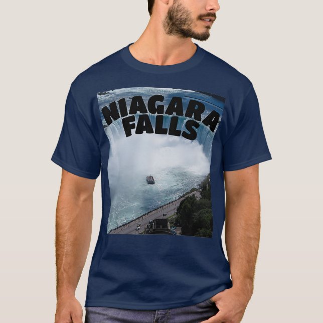Camiseta Niagara Falls Canadá - Tipografia engraçada Souven (Frente)