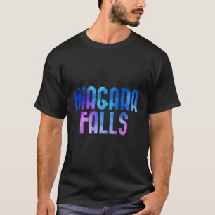 Camiseta Niagara Falls Usa Canadá, Frozen Watercolor Art So