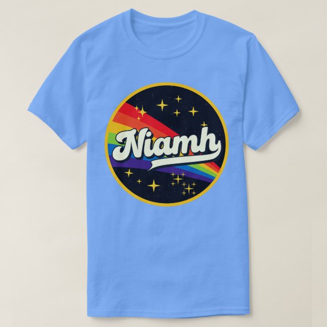Camiseta Niamh Rainbow No Space Vintage Style (Frente do Design)