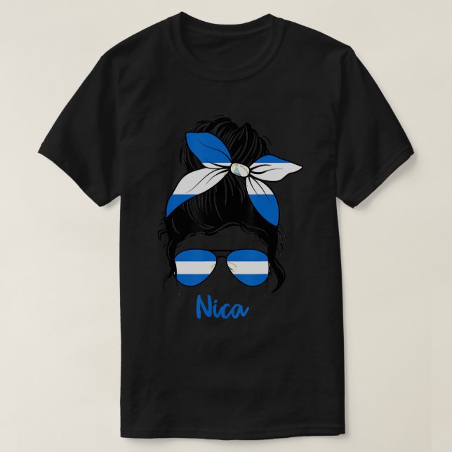 Camiseta Nica Girl Nicaragua Nicarágua Nicarágua Nicarágua  (Frente do Design)