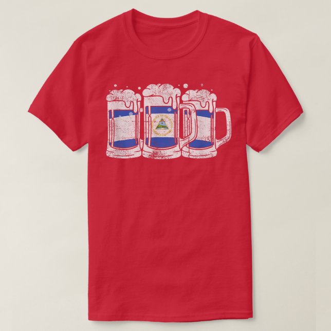 Camiseta Nicarágua e a alegria de tomar cerveja  (Frente do Design)