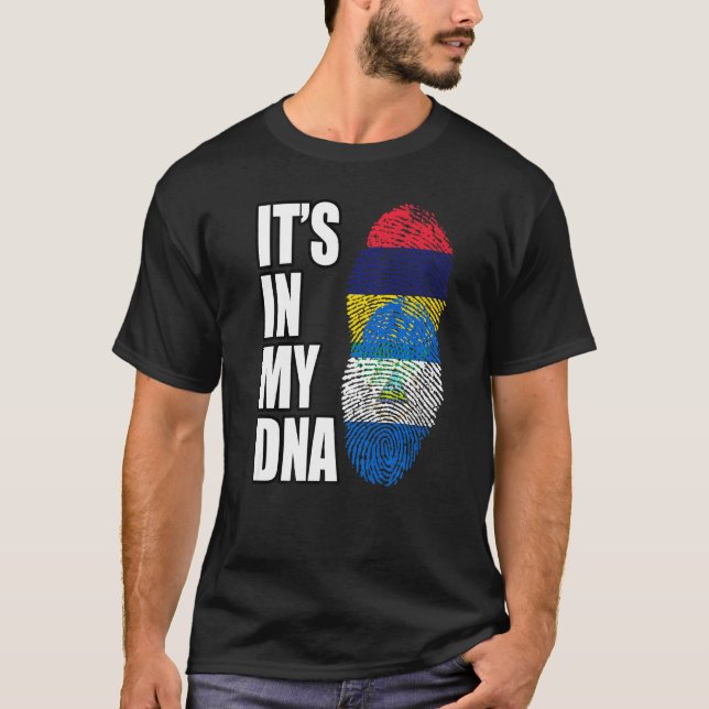 Camiseta Nicarágua E Maurícia Mix Dna Heritage (Frente)