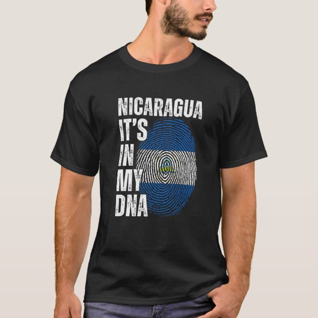 Camiseta Nicarágua Está no meu DNA... (Frente)