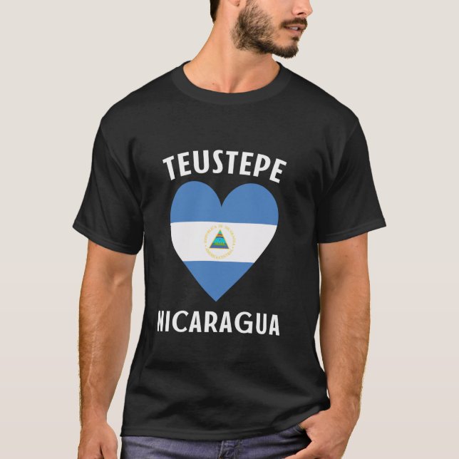 Camiseta Nicarágua Flag Heart Teustepe (Frente)