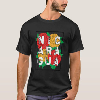 Camiseta Nicaragua Heritage Flower Traditional Cultural