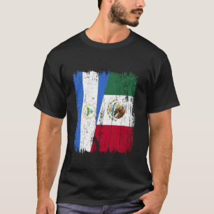 Camiseta Nicarágua México Meia Bandeira Nicaraguense Mexica