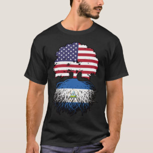 Camiseta Nicarágua, Nicarágua, EUA, Bandeira de Raízes de Á