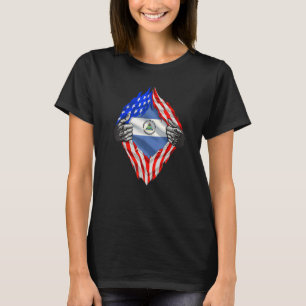 Camiseta Nicarágua Roota EUA Bandeira Patriótica Nicarágua