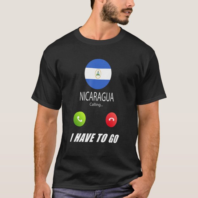Camiseta Nicarágua Sinalizador Souvenir Nicarágua Está Liga (Frente)