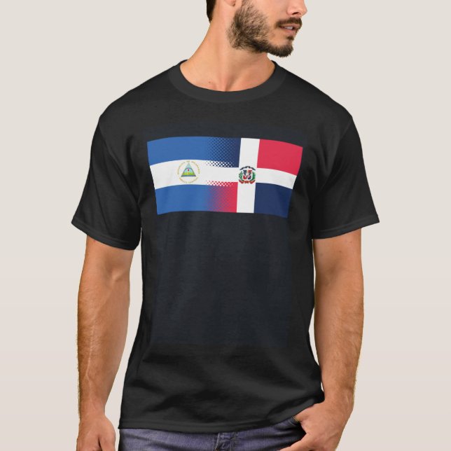 Camiseta Nicaraguan Dominican Flag Nicaragua Dominican Repu (Frente)