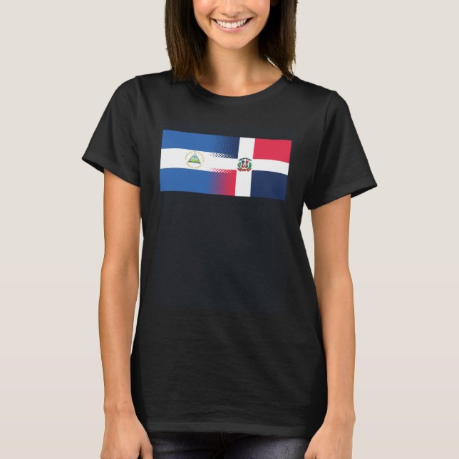Camiseta Nicaraguan Dominican Flag Nicaragua Dominican Repu (Frente)