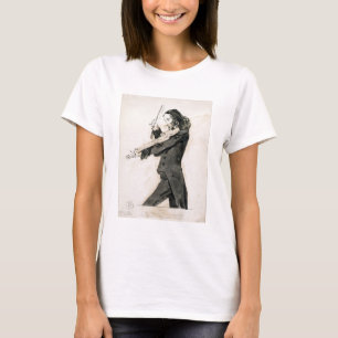Camiseta Niccolo Paganini (1782-1840) que joga o violino, 1
