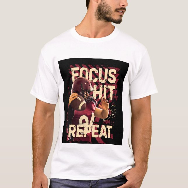 Camiseta Nice focus hit repeat image  (Frente)