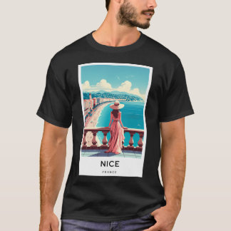 Camiseta Nice França - Poster de Arte Digital