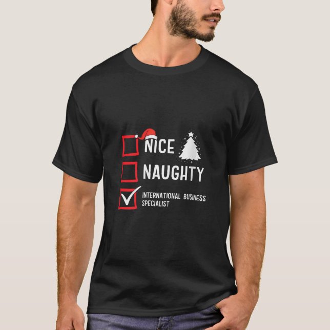 Camiseta Nice Naughty Christmas International Business Spec (Frente)