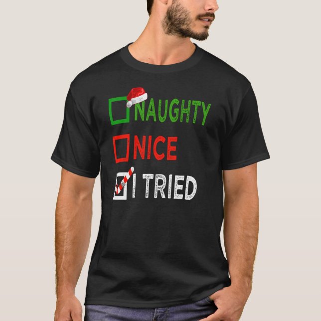 Camiseta Nice Naughty Iried christmas 2020 retro (Frente)