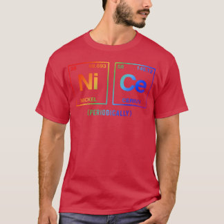 Camiseta NICE nos elementos do sistema periódico arco-íris