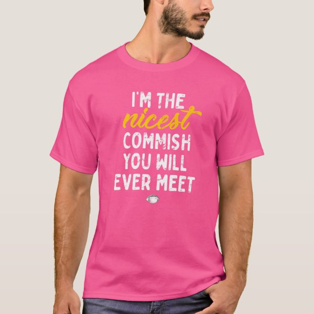Camiseta Nicest Commish Fantasy Futebol Draft Day Commiss (Frente)