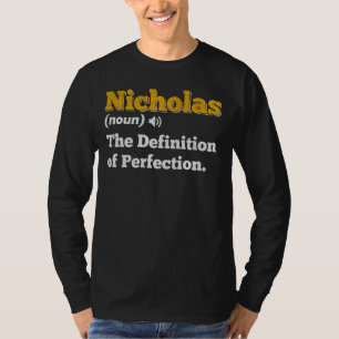 Camiseta Nicholas Gift Name Personalizado Birthday Name Def