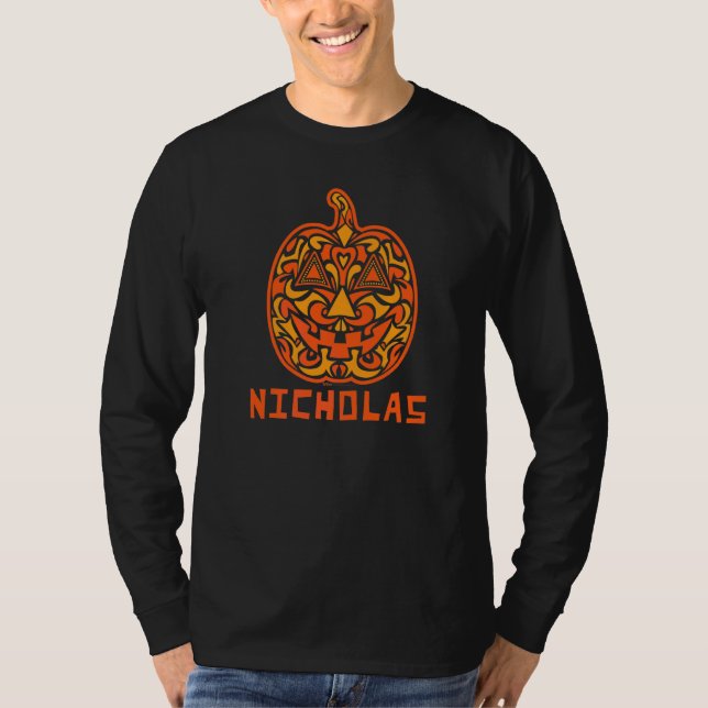 Camiseta Nicholas Halloween Crânio de Açúcar (Frente)