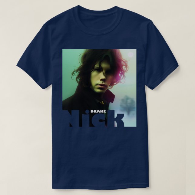 Camiseta Nick Drake Pink Moon TSirt (Frente do Design)