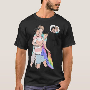 Camiseta Nick e Charlie Heartstopper felizes orgulho Clássi