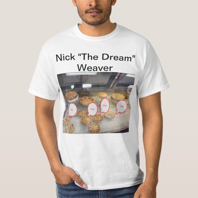 Camiseta Nick "" o tecelão ideal - "TORTA!" cobrir do álbum (Frente)