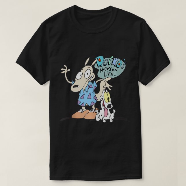 Camiseta Nickelodeon Rocko: Mostra de Vida Moderna a um Tan (Frente do Design)