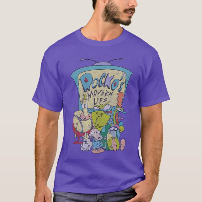 Camiseta Nickelodeon Rockos Modern LifeV Cast retro (Frente)