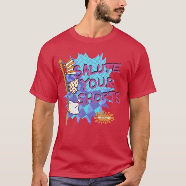 Camiseta Nickelodeon Salute Your Shorts Cartoon Poster fami (Frente)