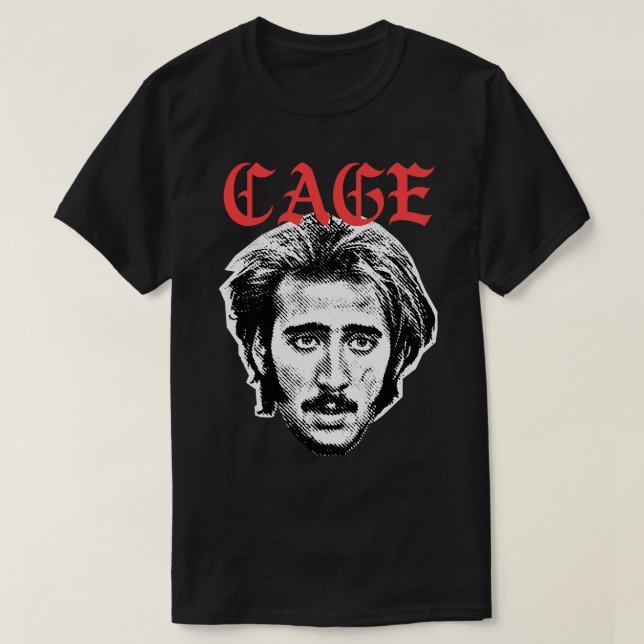 Camiseta Nicolas Cage - Design de Arte com Ventilador Retro (Frente do Design)