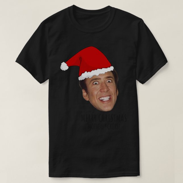 Camiseta Nicolas Cage Feliz Natal (Frente do Design)