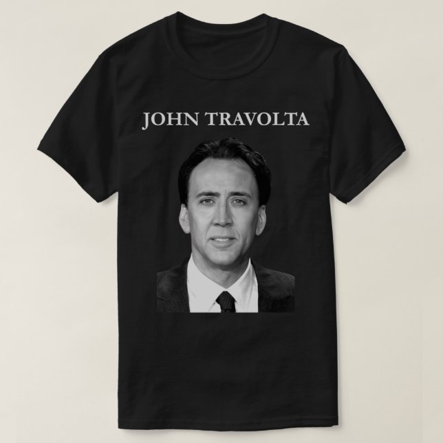 Camiseta Nicolas Cage John Travolta Enfrentando Homens Mulh (Frente do Design)